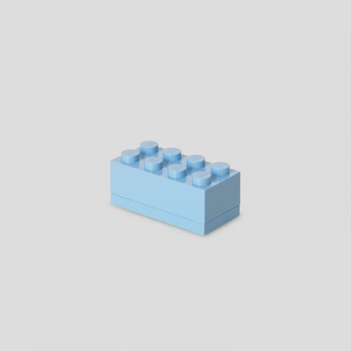 Room Copenhagen Lego Mini Box 8 Πλαστικό Παιδικό Δοχείο Φαγητού Γαλάζιο RC40121736 - Image 3