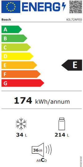 Bosch Εντοιχιζόμενος Ψυγειοκαταψύκτης 248lt Υ157.7xΠ55.8xΒ54.5εκ. Λευκός KIL72AFE0 - Image 2
