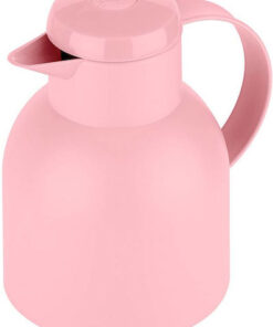 Emsa Samba Wave Vacuum Jug Quick Press Κανάτα Θερμός Πλαστικό 1lt Ροζ με Λαβή 600022