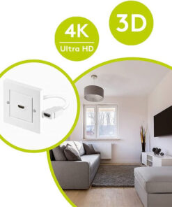 Alternative view of Goobay Πρίζα HDMI με Πλαίσιο Τύπος A σε Λευκό χρώμα 51722