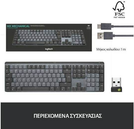 Logitech MX Mechanical Tactile Ασύρματο Bluetooth Πληκτρολόγιο Αγγλικό US - Image 4