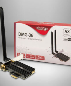 Alternative view of Inter-Tech DMG-36 Ασύρματη Κάρτα Δικτύου Wi‑Fi 6E (5400Mbps) PCI-e