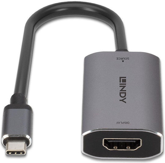 Lindy Μετατροπέας USB-C male σε HDMI female Γκρι 1τμχ 43327 - Image 2
