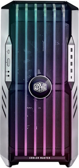 CoolerMaster HAF700 EVO Gaming Full Tower Κουτί Υπολογιστή με Πλαϊνό Παράθυρο και RGB Φωτισμό Titanium Grey - Image 2