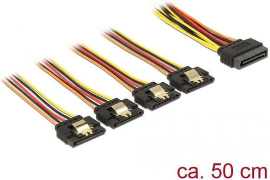 DeLock 15-Pin Sata - 15-Pin Sata Cable 0.5m Πολύχρωμο 60158 - Image 2
