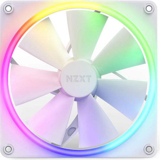 NZXT F140 RGB Case Fan με Σύνδεση 4-Pin PWM Λευκό - Image 2