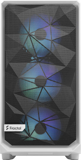 Fractal Design Meshify 2 Midi Tower Κουτί Υπολογιστή με Πλαϊνό Παράθυρο και RGB Φωτισμό White TG Clear Tint - Image 2