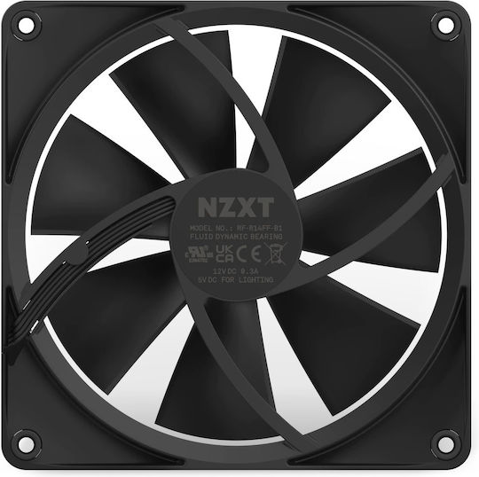 NZXT F140 RGB Case Fan με Σύνδεση 4-Pin PWM 2τμχ - Image 4