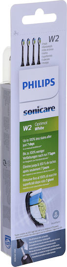 Philips Sonicare W2 Optimal White Ανταλλακτικές Κεφαλές για Ηλεκτρική Οδοντόβουρτσα Standard Black HX6064/11 4τμχ - Image 3