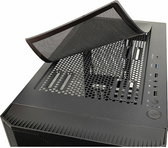 Inter-Tech IT-3503 Airstream Gaming Full Tower Κουτί Υπολογιστή με Πλαϊνό Παράθυρο και RGB Φωτισμό Μαύρο - Image 6