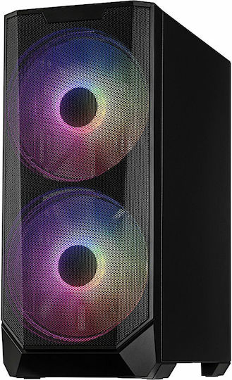 Inter-Tech IT-3503 Airstream Gaming Full Tower Κουτί Υπολογιστή με Πλαϊνό Παράθυρο και RGB Φωτισμό Μαύρο - Image 3