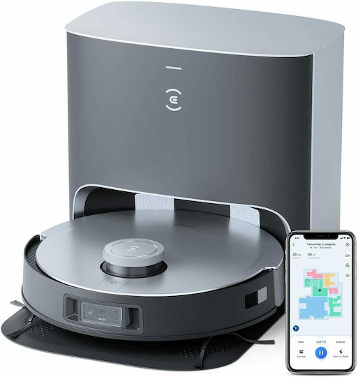 Ecovacs DEEBOT X1 Plus Σκούπα Ρομπότ για Σκούπισμα & Σφουγγάρισμα με Χαρτογράφηση και Wi-Fi Γκρι - Image 2