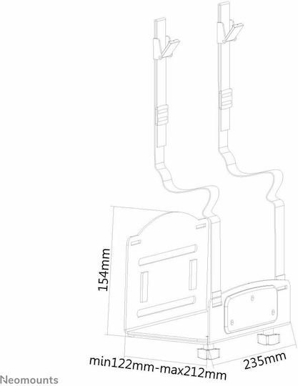 Neomounts Επιτοίχια Βάση Υπολογιστή (CPU-W100BLACK) - Image 3