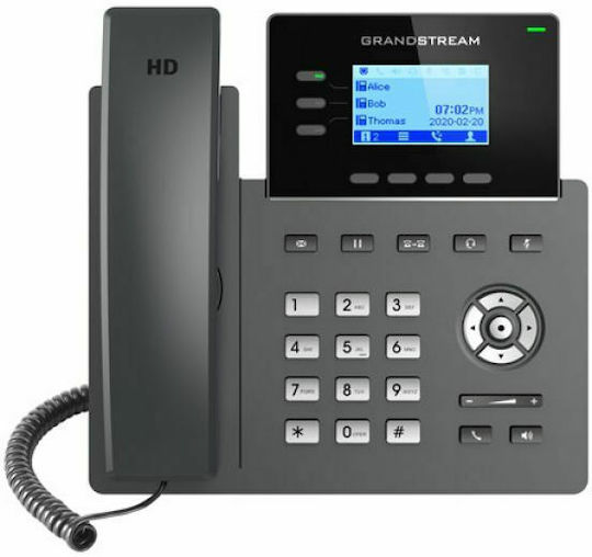 Grandstream GRP2603 Ενσύρματο Τηλέφωνο IP 6 γραμμών Μαύρο