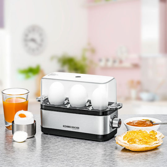 Rommelsbacher ER 300 Βραστήρας Αυγών 3 Θέσεων 300W Ασημί - Image 2