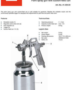 Alternative view of Einhell EFPS 2005 Πιστόλι Βαφής Αέρος Κάτω Δοχείου 1.2mm