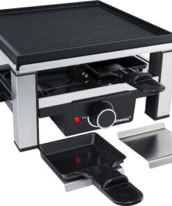 Steba RC 104 Επιτραπέζια Ηλεκτρική Ψησταριά Αυλακωτής Πλάκας 900W Ανοξείδωτη με Ρυθμιζόμενο Θερμοστάτη 25x25εκ. 63.11.00