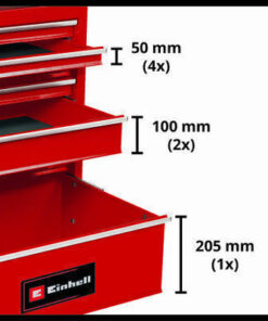 Alternative view of Einhell Τροχήλατος Μεταλλικός Εργαλειοφόρος με 7 Συρτάρια Π68.5xΒ46xΥ87.5εκ. TC-TW 150 4510151