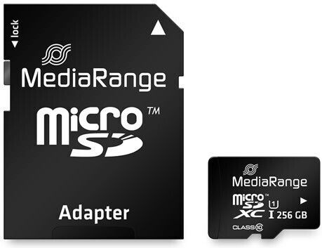 MediaRange microSDXC 256GB Class 10 U1 UHS-I με αντάπτορα - Image 2
