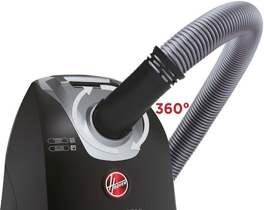 Hoover H-Power 700 HE720PET 011 Ηλεκτρική Σκούπα 850W με Σακούλα 6lt Μαύρη - Image 4