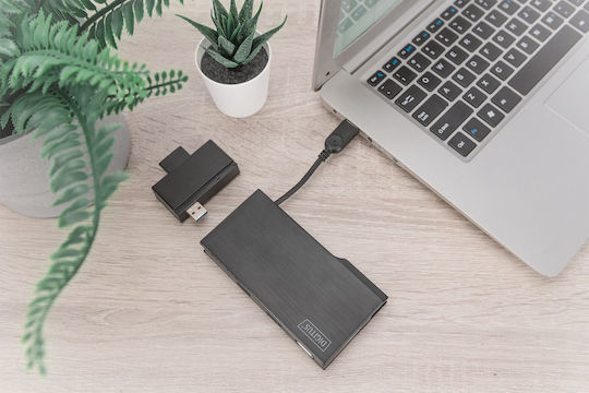 Digitus USB-A Docking Station με HDMI 4K Ethernet Γκρι (DA-70894) - Image 3