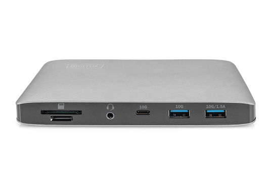 Digitus Thunderbolt 3 Docking Station με DisplayPort 4K PD Ethernet και συνδεση 2 Οθονών Γκρι (DA-70895) - Image 4