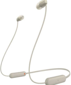 Sony WI-C100 In-ear Bluetooth Handsfree Ακουστικά με Αντοχή στον Ιδρώτα Μπεζ