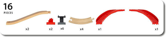Brio Toys Ράγες Σιδηρόδρομου από Ξύλο για 3+ Ετών 33995 - Image 3