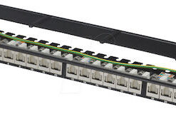 Alternative view of Digitus Patch Panel Shielded για Rack 1U 19" 24 Θυρών cat6 Μαύρο DN-91624S-SL-SH