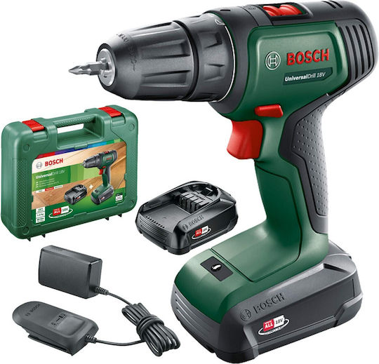 Bosch UniversalDrill Κρουστικό Δραπανοκατσάβιδο Μπαταρίας 18V 2x1.5Ah 06039D4002 - Image 3