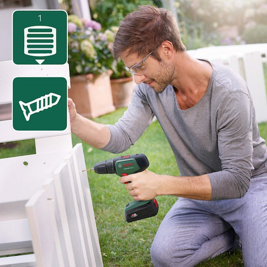 Bosch UniversalDrill Κρουστικό Δραπανοκατσάβιδο Μπαταρίας 18V 2x1.5Ah 06039D4002 - Image 6