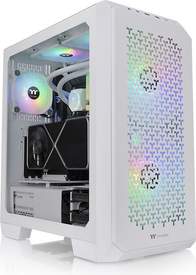 Thermaltake View 300 MX Gaming Midi Tower Κουτί Υπολογιστή με Πλαϊνό Παράθυρο Snow - Image 3