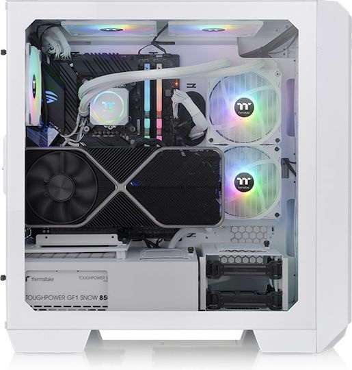 Thermaltake View 300 MX Gaming Midi Tower Κουτί Υπολογιστή με Πλαϊνό Παράθυρο Snow - Image 2