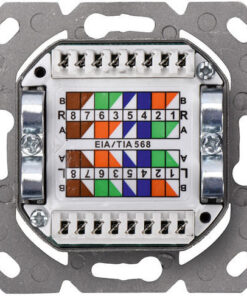 Alternative view of Digitus Διπλή Πρίζα Δικτύου RJ45 με Πλαίσιο Τύπου Cat6 σε Λευκό Χρώμα DN-9008-1