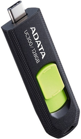 Adata UC300 128GB USB 3.2 Stick με σύνδεση USB-C Μαύρο - Image 2