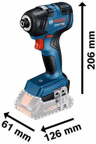 Bosch GDR 18V-200 Παλμικό Κατσαβίδι Μπαταρίας Solo 18V 06019J2106 - Image 3