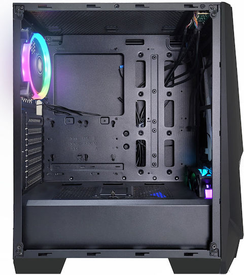 Xilence XG141 Gaming Midi Tower Κουτί Υπολογιστή με Πλαϊνό Παράθυρο και RGB Φωτισμό Μαύρο - Image 3