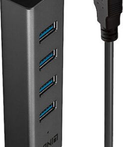 Lindy 43324 USB 3.2 Hub 4 Θυρών με σύνδεση USB-A (43324)