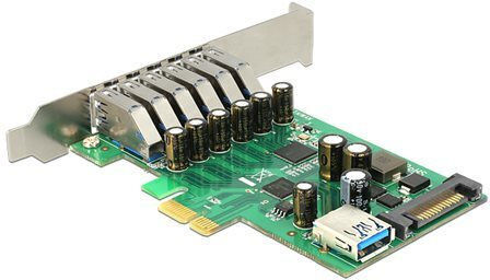 DeLock Κάρτα PCIe σε 6 εξωτερικές και 1 εσωτερική θύρα USB 3.0 (89377) - Image 2
