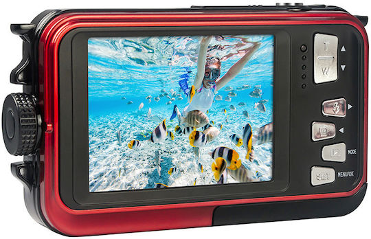 AgfaPhoto Realishot WP8000 Compact Φωτογραφική Μηχανή 24MP με Οθόνη 2.7" και Ανάλυση Video Full HD (1080p) Κόκκινη - Image 2