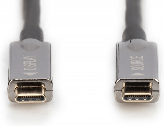 Digitus USB 2.0 Cable USB-C male - USB-C male Μαύρο 10m (AK-330160-100-S) - Image 2