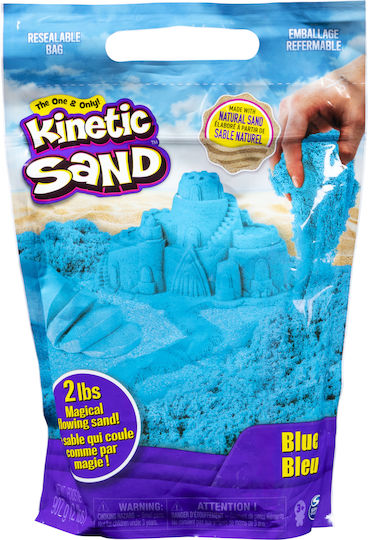 Spin Master Παιχνίδι Κατασκευών με Άμμο Kinetic Sand The Original Moldable Sensory Play Sand Blue για Παιδιά 3+ Ετών 6061464