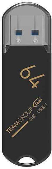 TeamGroup C183 64GB USB 3.1 Stick Μαύρο - Image 3