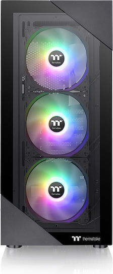 Thermaltake View 200 TG Gaming Midi Tower Κουτί Υπολογιστή με RGB Φωτισμό Μαύρο - Image 3