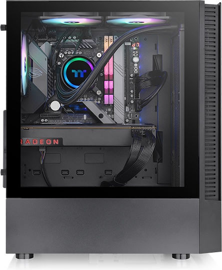 Thermaltake View 200 TG Gaming Midi Tower Κουτί Υπολογιστή με RGB Φωτισμό Μαύρο - Image 2