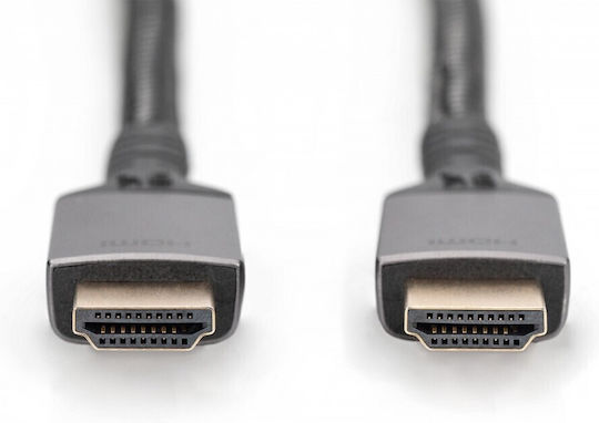 Digitus HDMI 2.1 Braided Cable HDMI male - HDMI male 1m Μαύρο DB-330200-020-S - Image 2
