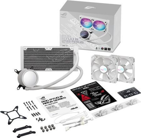 Asus ROG Ryuo III 240 ARGB Υδρόψυξη Επεξεργαστή Διπλού Ανεμιστήρα 120mm για Socket AM4/AM5/1700/1200/115x Λευκή - Image 3