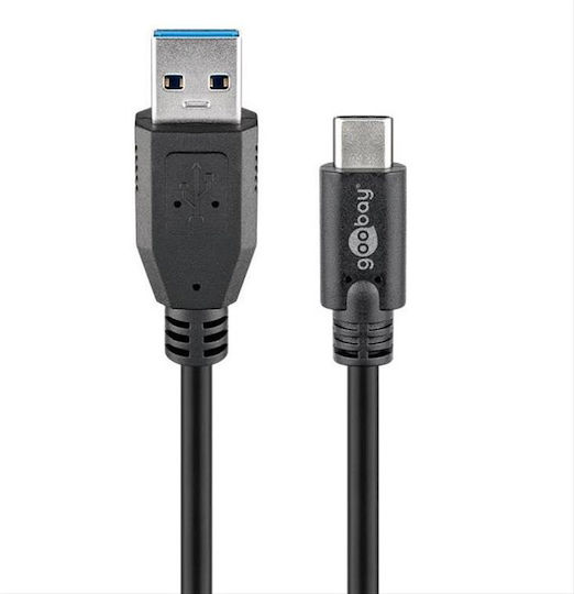 Goobay USB 3.0 Cable USB-C male - USB-A 15W Μαύρο 0.5m (67999) - Image 2