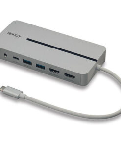 Alternative view of Lindy USB-C Docking Station με HDMI 4K PD Ethernet και συνδεση 2 Οθονών Γκρι (43360)
