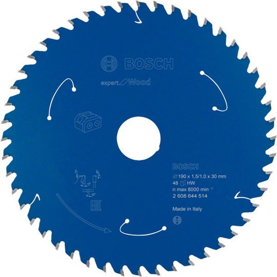 Bosch Δίσκος Κοπής Ξύλου 190mm 2608644514